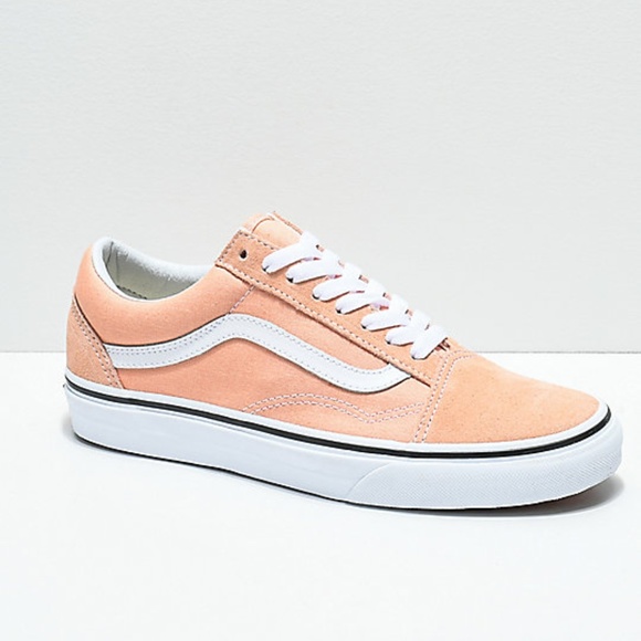 bleached apricot slip on vans